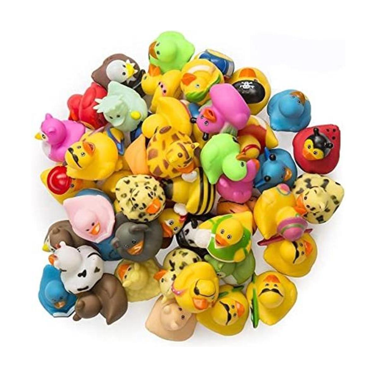 Patitos de goma 50 piezas al azar 2 pulgadas para niños