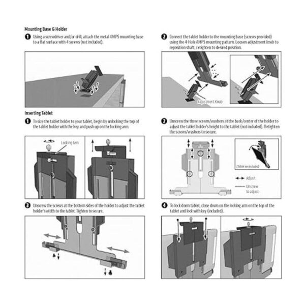 Arkon Soporte para Tablet ajustable con llave de bloqueo_6
