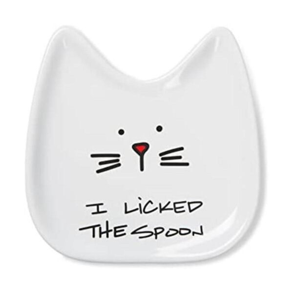 Pavilion Gift Company Blobby Cat plato apoya cucharas I_1