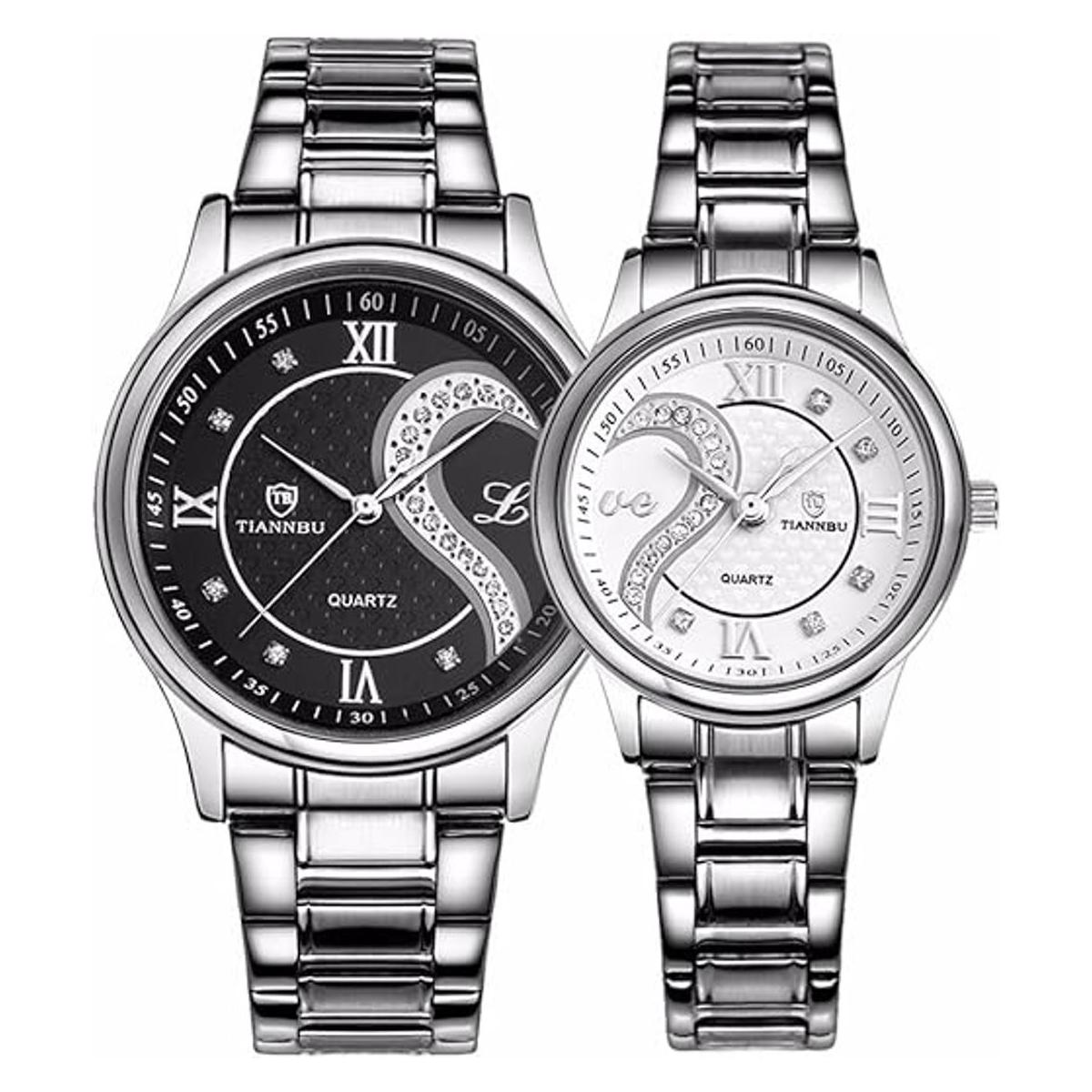 Stainless Steel His and Hers Wrist Watches