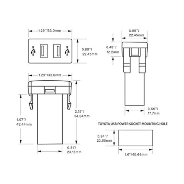 Cllena Cargador de coche de 12 V 24 V a 5 V 3.1 A con
