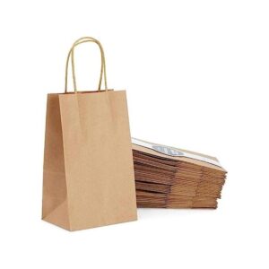 Juvale Bolsas de regalo pequeñas de papel kraft con asas