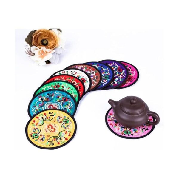 Posavasos Ambielly para bebidas diseño retro floreado