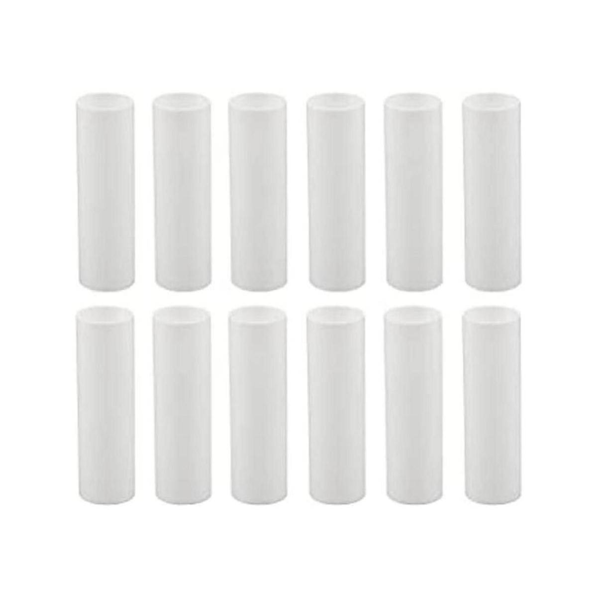 Creative Hobbies Set of 12 3 Inch Tall White Plastic