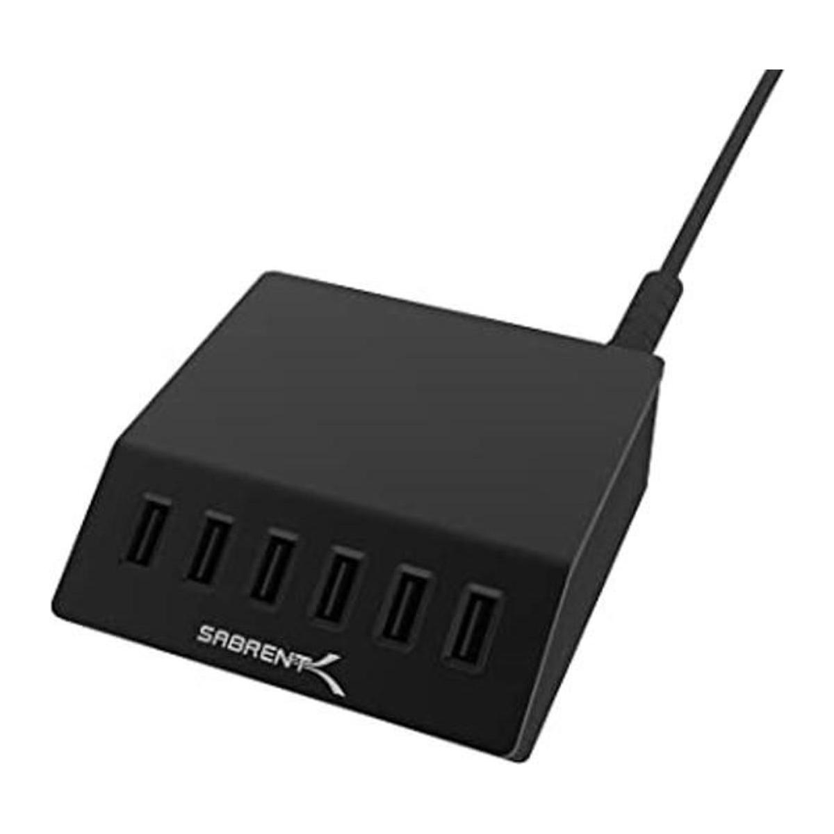 SABRENT Cargador rápido USB de escritorio de aluminio de