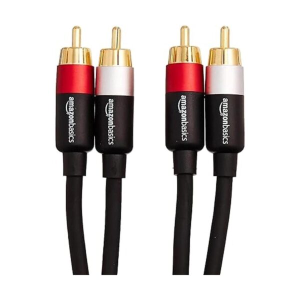 Cable de subwoofer estéreo de audio RCA de 2 machos a 2_3