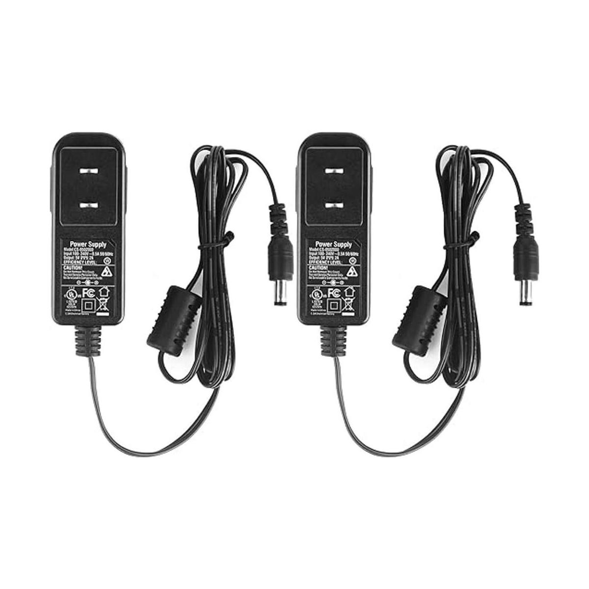 Paquete de 2 enchufes de barril de adaptador de fuente de