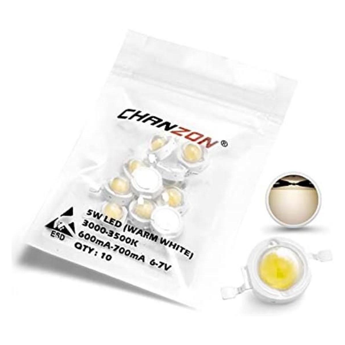 Chanzon 10 piezas de chip LED de alta potencia de 5 W