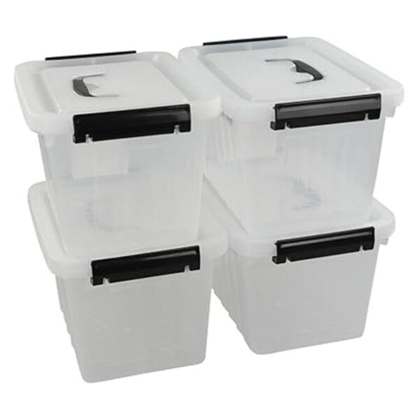 Ggbin caja de almacenamiento transparente con pestillo de_6