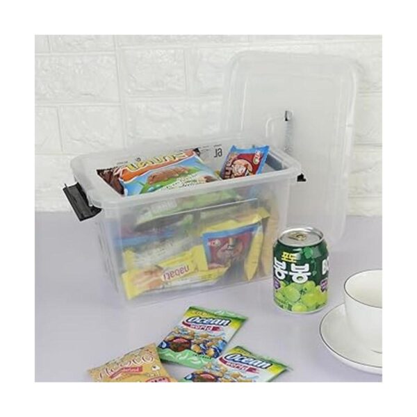 Ggbin caja de almacenamiento transparente con pestillo de_4