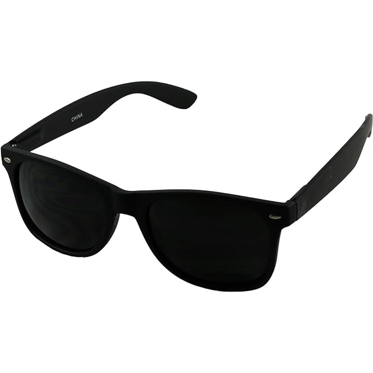 ShadyVEU Gafas de sol redondas con lente negra súper
