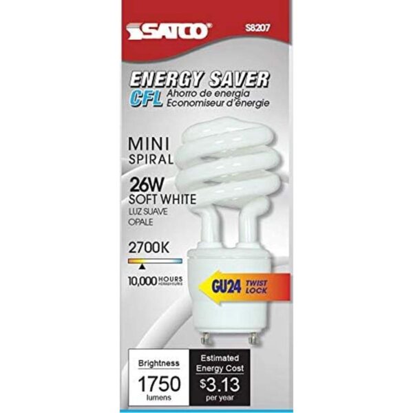 Satco S8207 Lámpara fluorescente compacta de 26 W 2700K_3