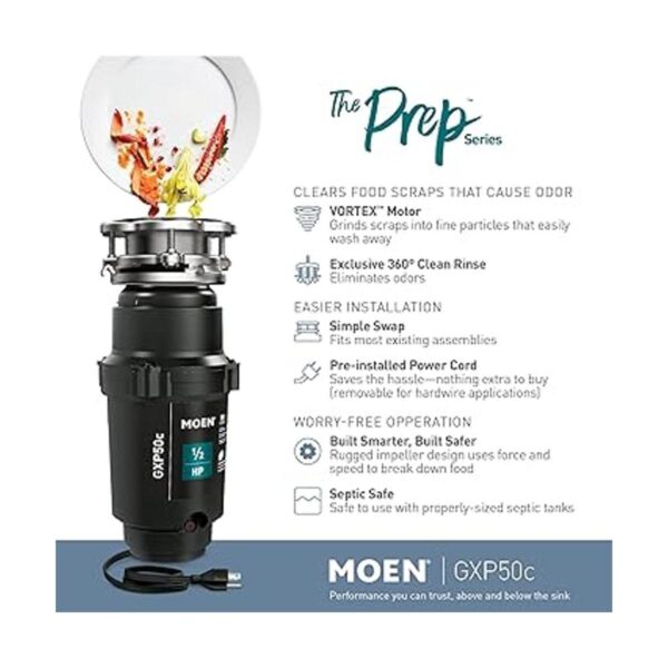Moen GXP50C GX PRO Series 12 HP Triturador de basura_2