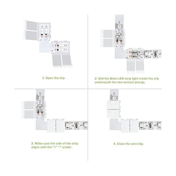 LightingWill Conector de tira LED de 2Pin8 mm_5