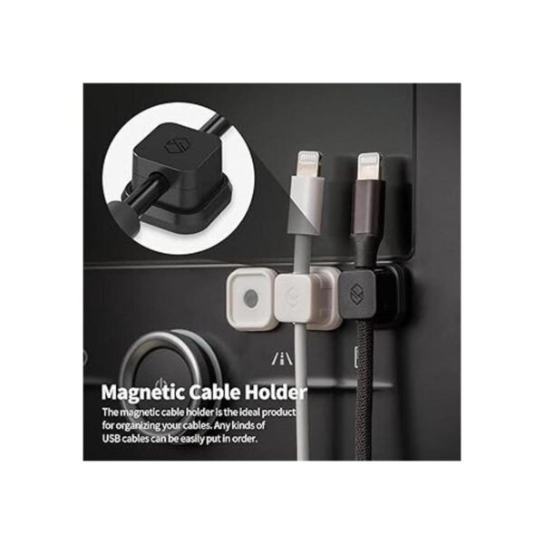 Soporte magnético para cable. 3 piezas de color blanco._2