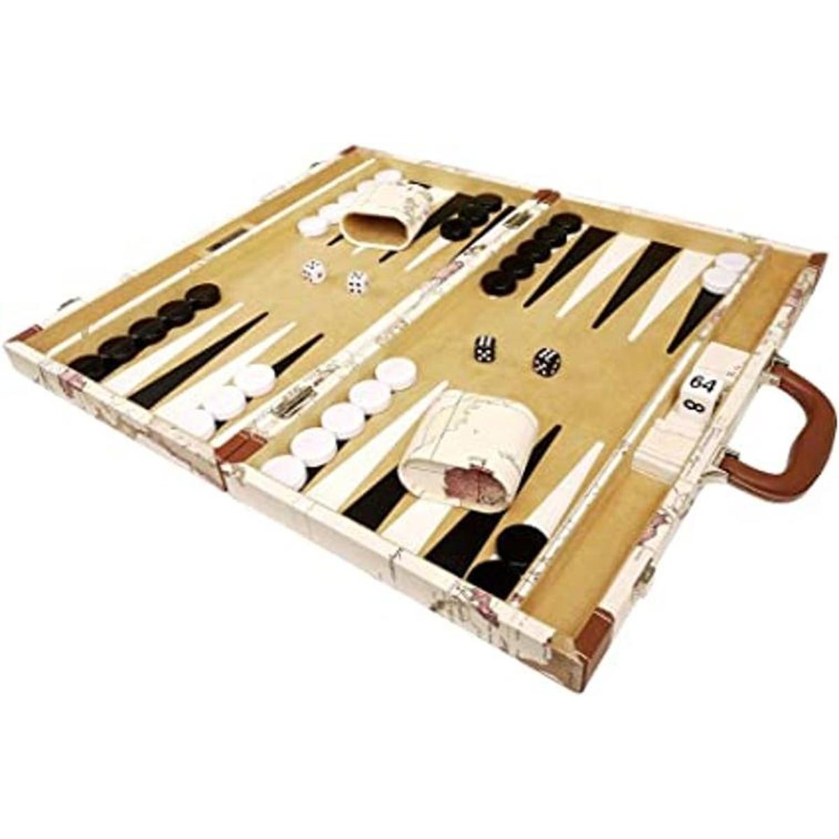 Middleton Games Map Backgammon Set de 18.0 in