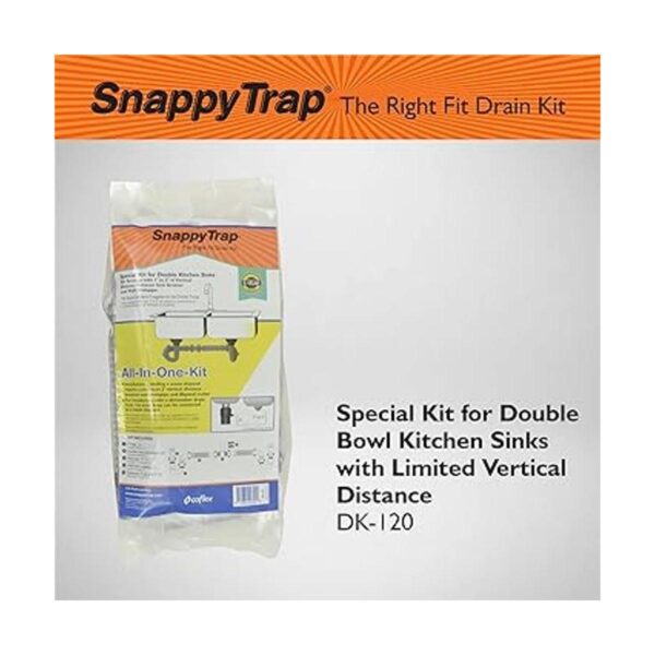 Snappy Trap Kit especial para fregaderos de cocina dobles