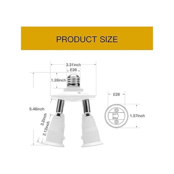 Divisor para bombillas LED estándar 360 grados ajustable_4