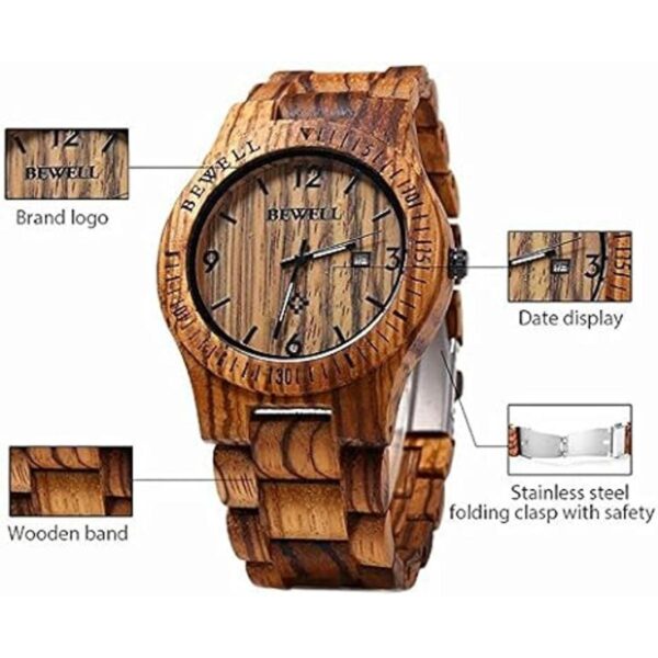 Bewell W086B Reloj de pulsera analógico ligero de cuarzo