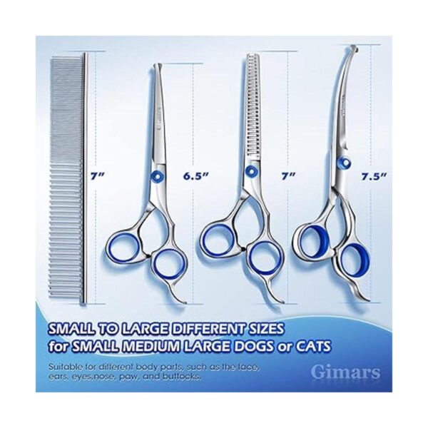 Gimars Kit profesional de tijeras de aseo para perros 4CR_2