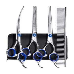Gimars Kit profesional de tijeras de aseo para perros 4CR_1