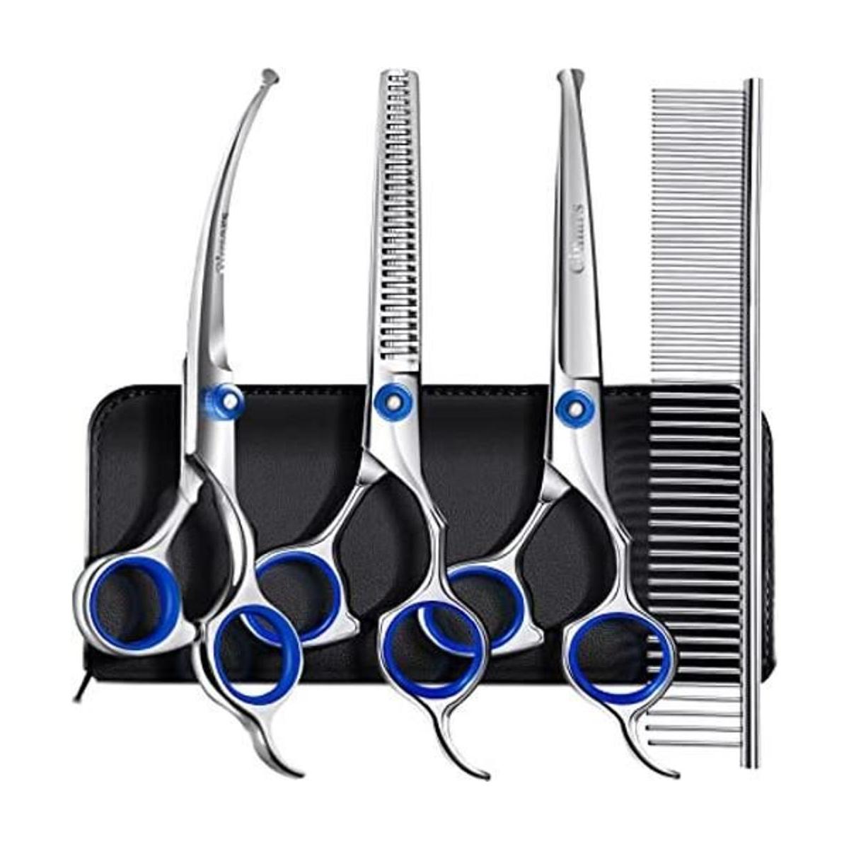 Gimars Kit profesional de tijeras de aseo para perros 4CR