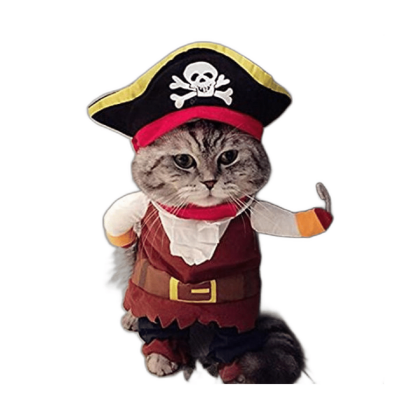 Idepet New Funny Pet Clothes Pirate Dog Cat Costume Suit
