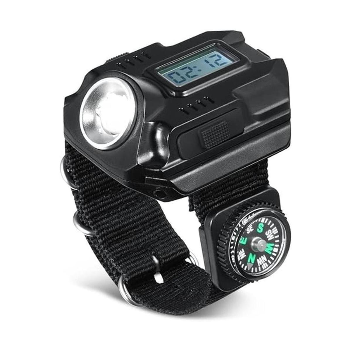 SUNDERPOWER Luz de muñeca recargable portátil Linterna