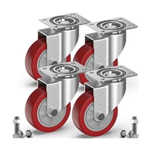 GBL Ruedas giratorias resistentes de 4 pulgadas sin frenos_1