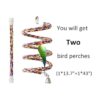 Pets vv Bird Rope Perch Parakeet Toys Spiral Bird Toy for_2