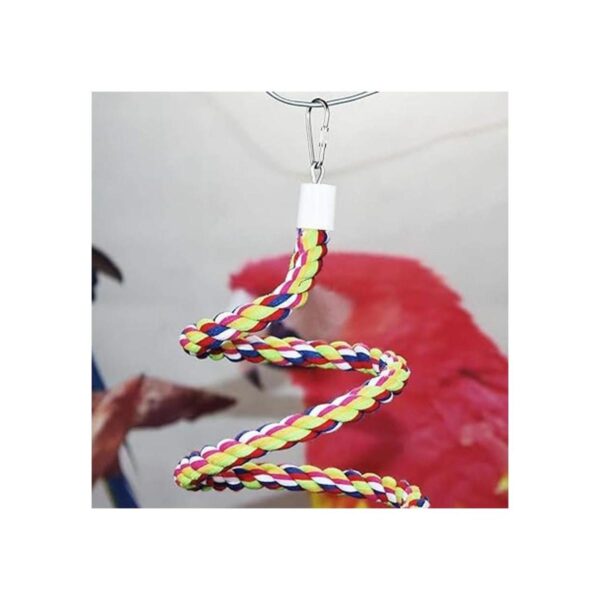 Pets vv Bird Rope Perch Parakeet Toys Spiral Bird Toy for_5