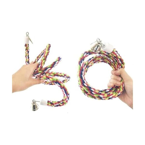 Pets vv Bird Rope Perch Parakeet Toys Spiral Bird Toy for_3