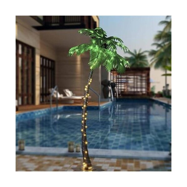 Lightshare Palmera de 7 pies 96 luces LED decoración_5