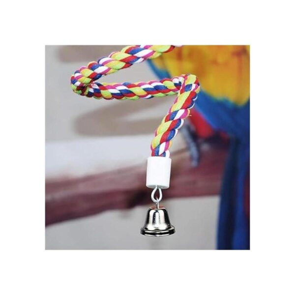 Pets vv Bird Rope Perch Parakeet Toys Spiral Bird Toy for_4