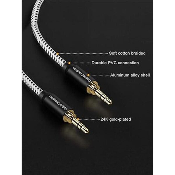 Cable estéreo de audio CableCreation chapado en oro de_2