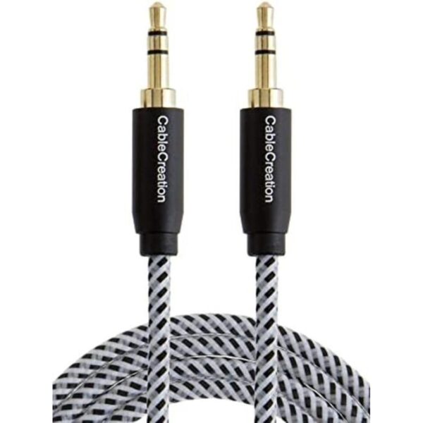 Cable estéreo de audio CableCreation chapado en oro de_1