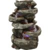 Sunnydaze Fuente de agua de mesa 6Tier Stone Falls con