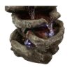 Sunnydaze Fuente de agua de mesa 6Tier Stone Falls con