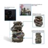 Sunnydaze Fuente de agua de mesa 6Tier Stone Falls con