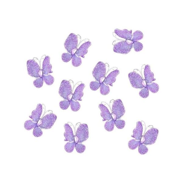 LEORX Mariposa con purpurina de alambre de malla_2