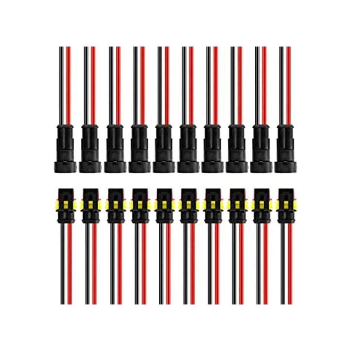LanHong Conector de cable eléctrico de 2 pines