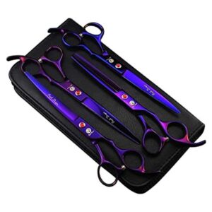 Purple Dragon Juego de 4 tijeras profesionales de aseo