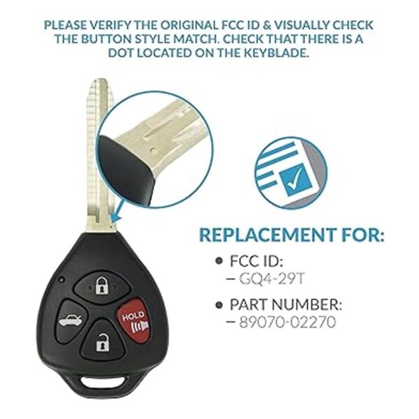 Keyless2Go Llave de repuesto para 2 llaves remotas de_4