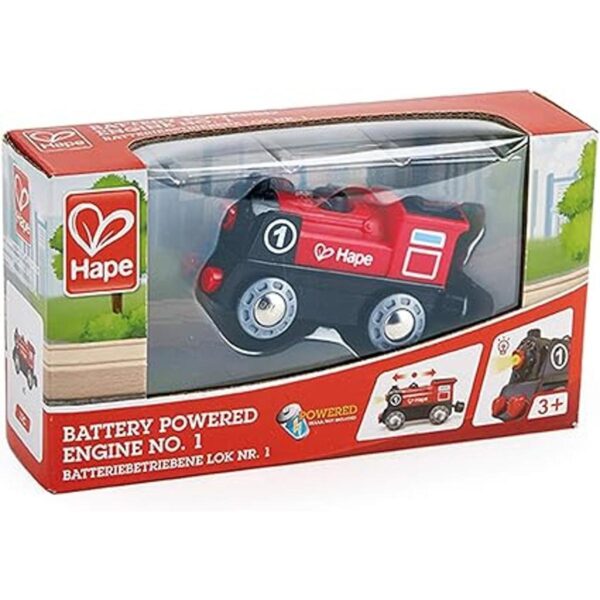 Hape Motor de ferrocarril de madera número 1 para niños
