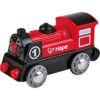 Hape Motor de ferrocarril de madera número 1 para niños