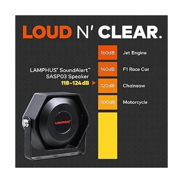 SoundAlert Sistema de sirena de policía de 12 V 100 W