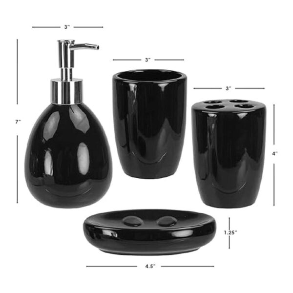 Home Basics Juego de accesorios de baño de 4 piezas