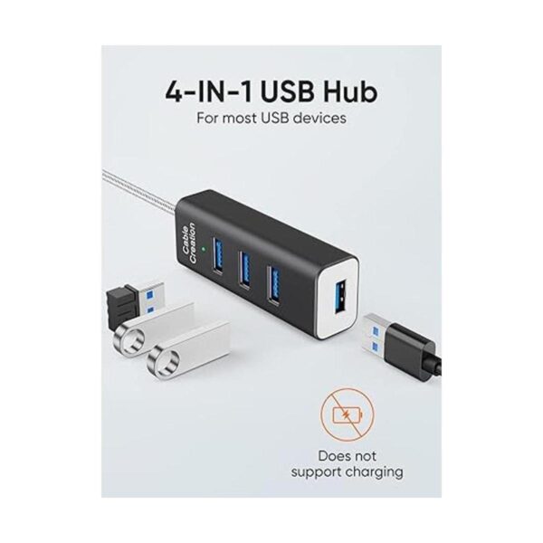 CableCreation Hub USB 3.0 de 4 puertos con cable de_2