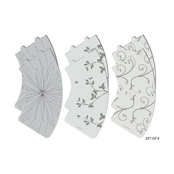 Royal diseños Vellum tulipas de vidrio de vino Multi