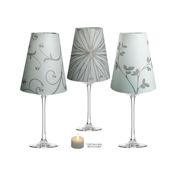 Royal diseños Vellum tulipas de vidrio de vino Multi